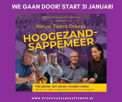 Het Nieuw Talent Orkest gaat door op 31 januari